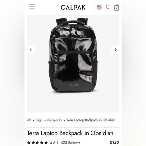 Calpak Terra Laptop Backpack in Black